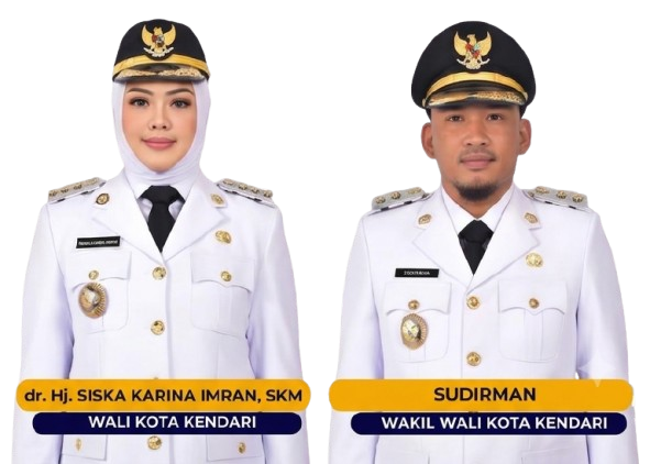 dr. Hj. Siska Karina Imran, SKM — Wali Kota Kendari, dan Sudirman — Wakil Wali Kota Kendari